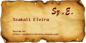 Szakali Elvira névjegykártya